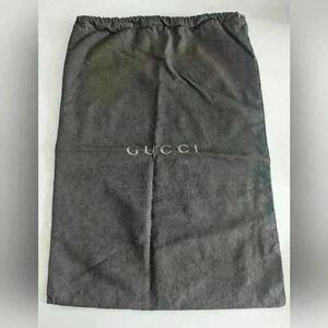 Gucci Chocolate Brown Dust Bag with Gold Lettering